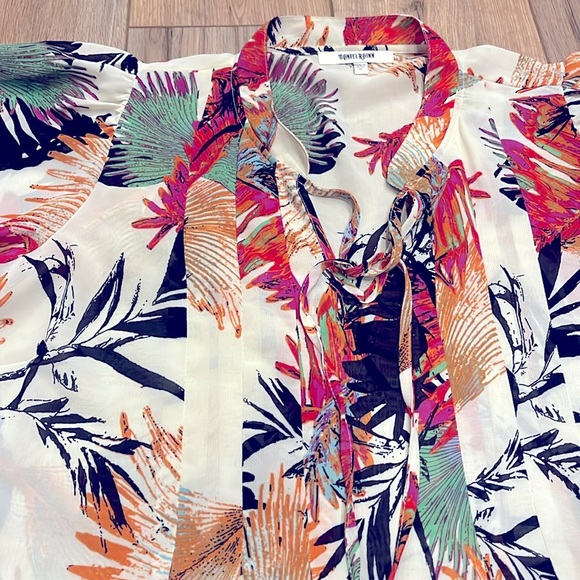 Daniel Rainn short sleeve blouse shirt top tunic lightweight 1X colorful - Picture 3 of 8